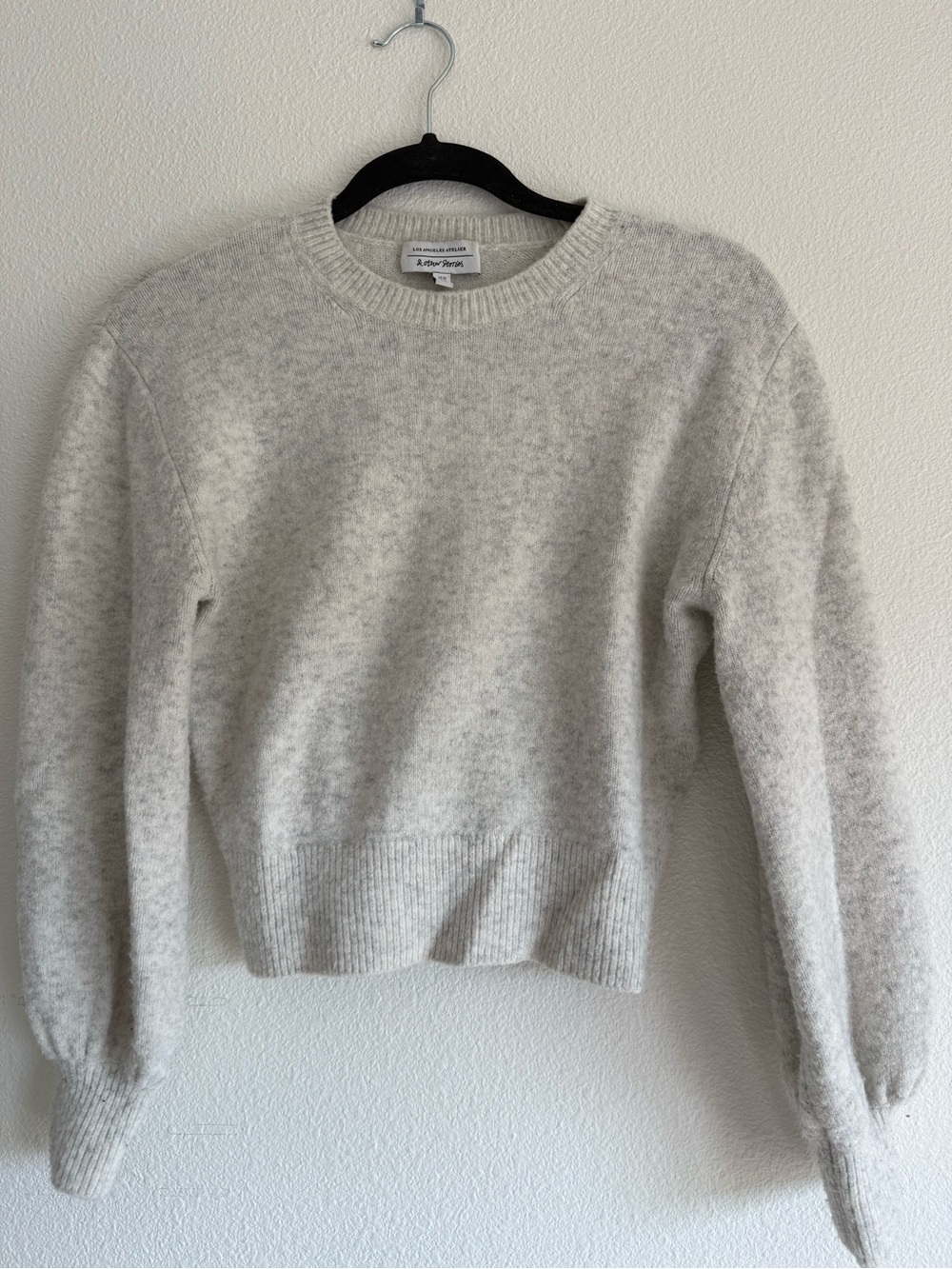 & Other Stories Cozy Heather Light Gray Crewneck Sweater